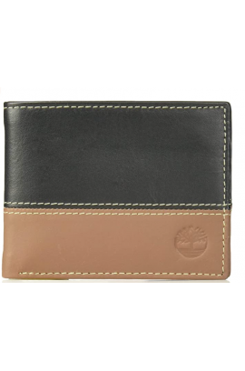 [全新3摺] Timberland Men's Hunter Color-Block Wallet - Black/Cognac